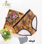 اندر حريمي مطبوع قطن -ليكرا +فوطه داخليه