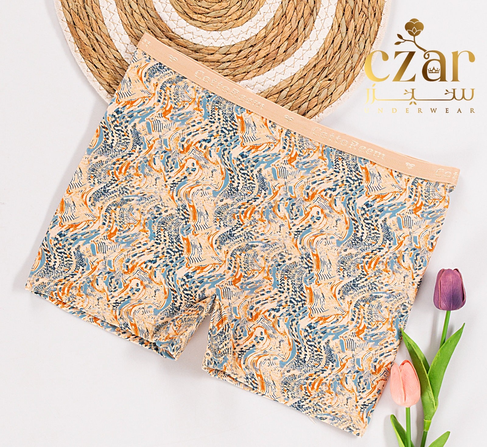 بوكسر حريمي قطن مطبوع - ليكرا