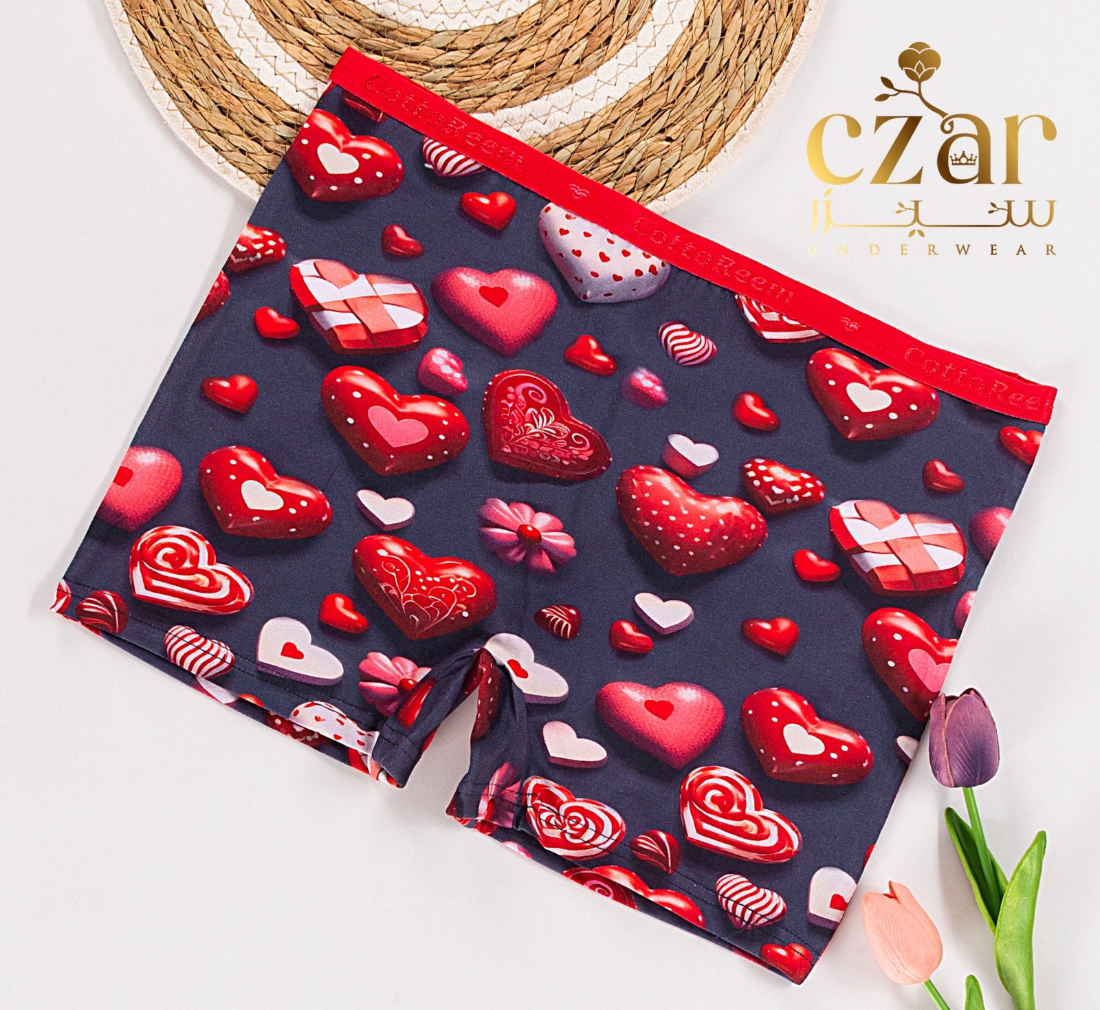 بوكسر حريمي قطن مطبوع - ليكرا