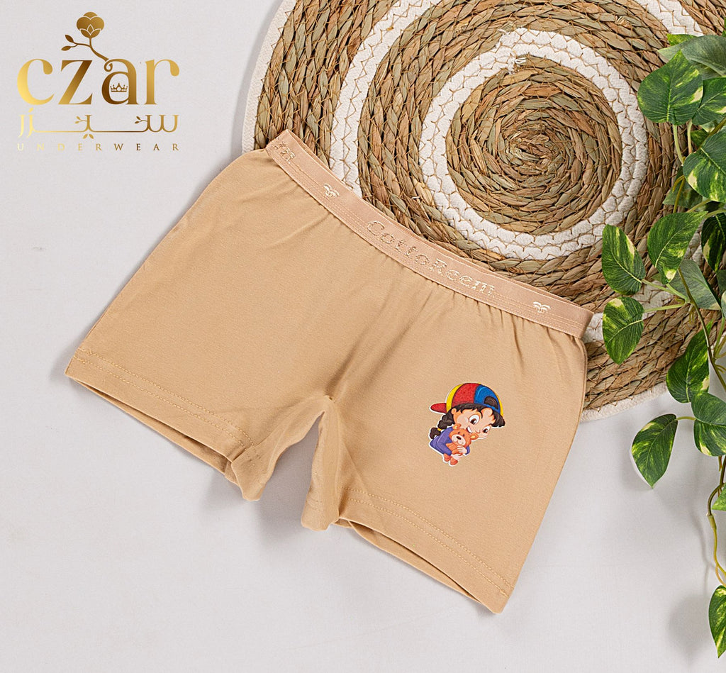 نص دستة بوكسر بناتي قطن ليكرا ( 6 الوان مختلفة )