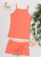 طقم بروتيل بناتي قطن ليكرا