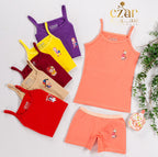 طقم بروتيل بناتي قطن ليكرا