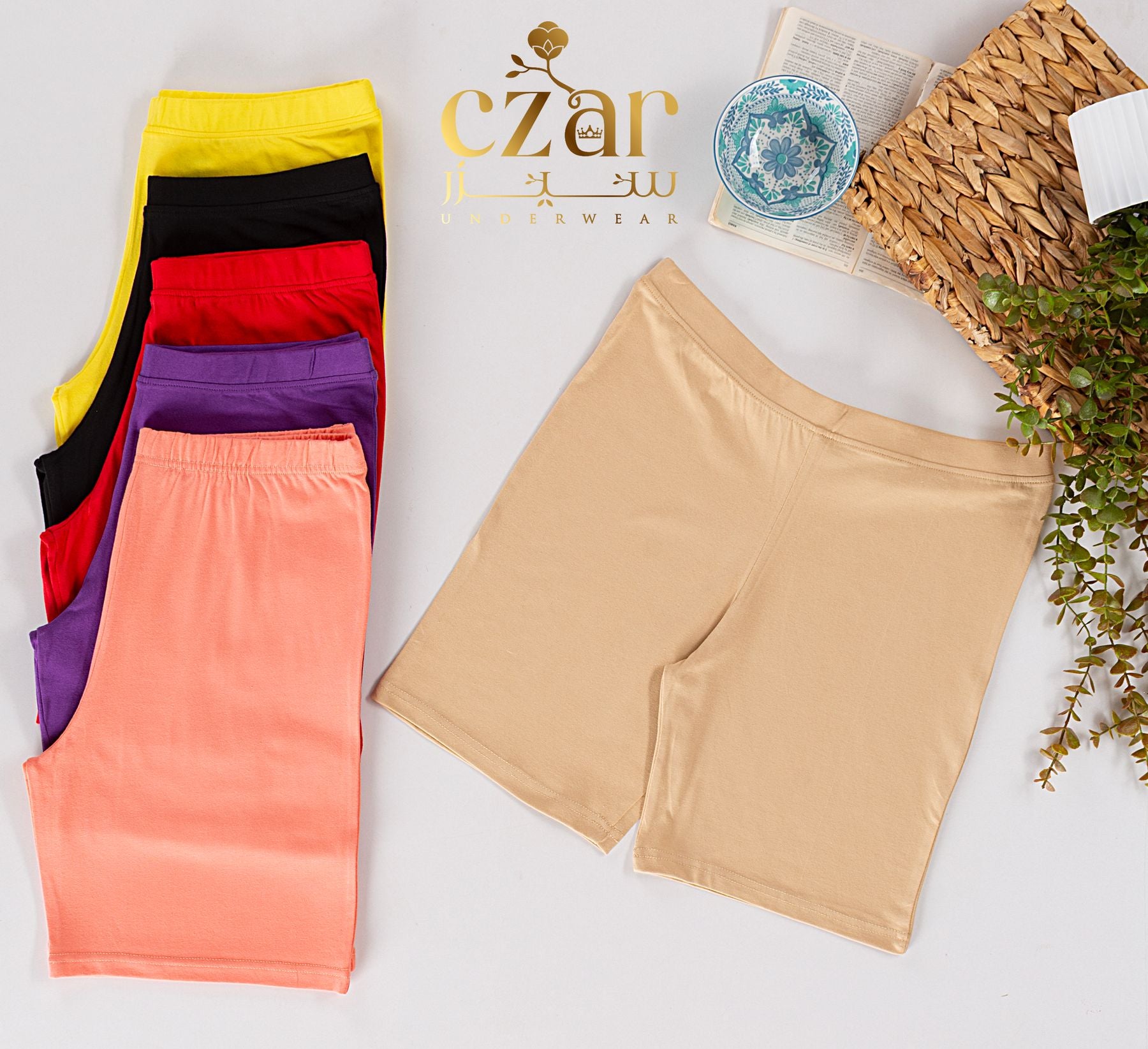 شورت حريمي قطن ليكرا