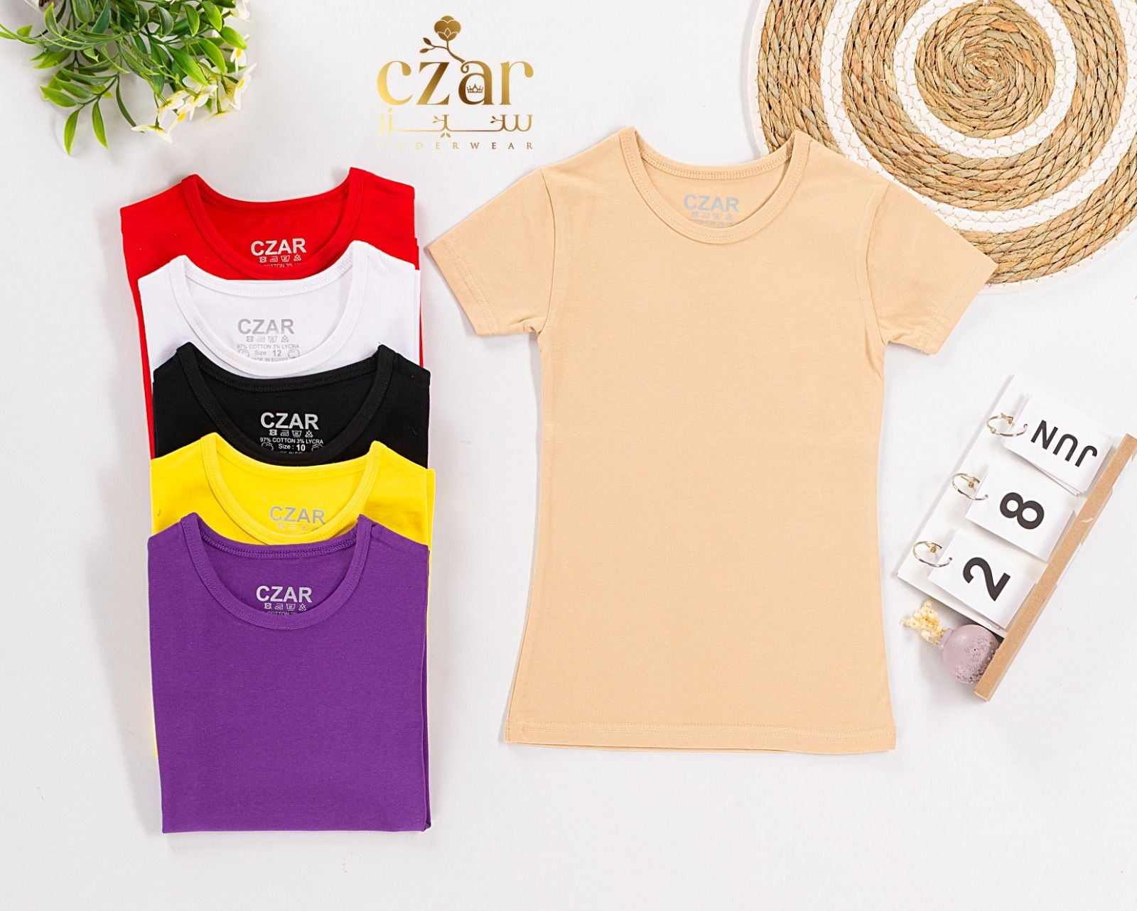 بادي نص كم بناتي قطن ليكرا