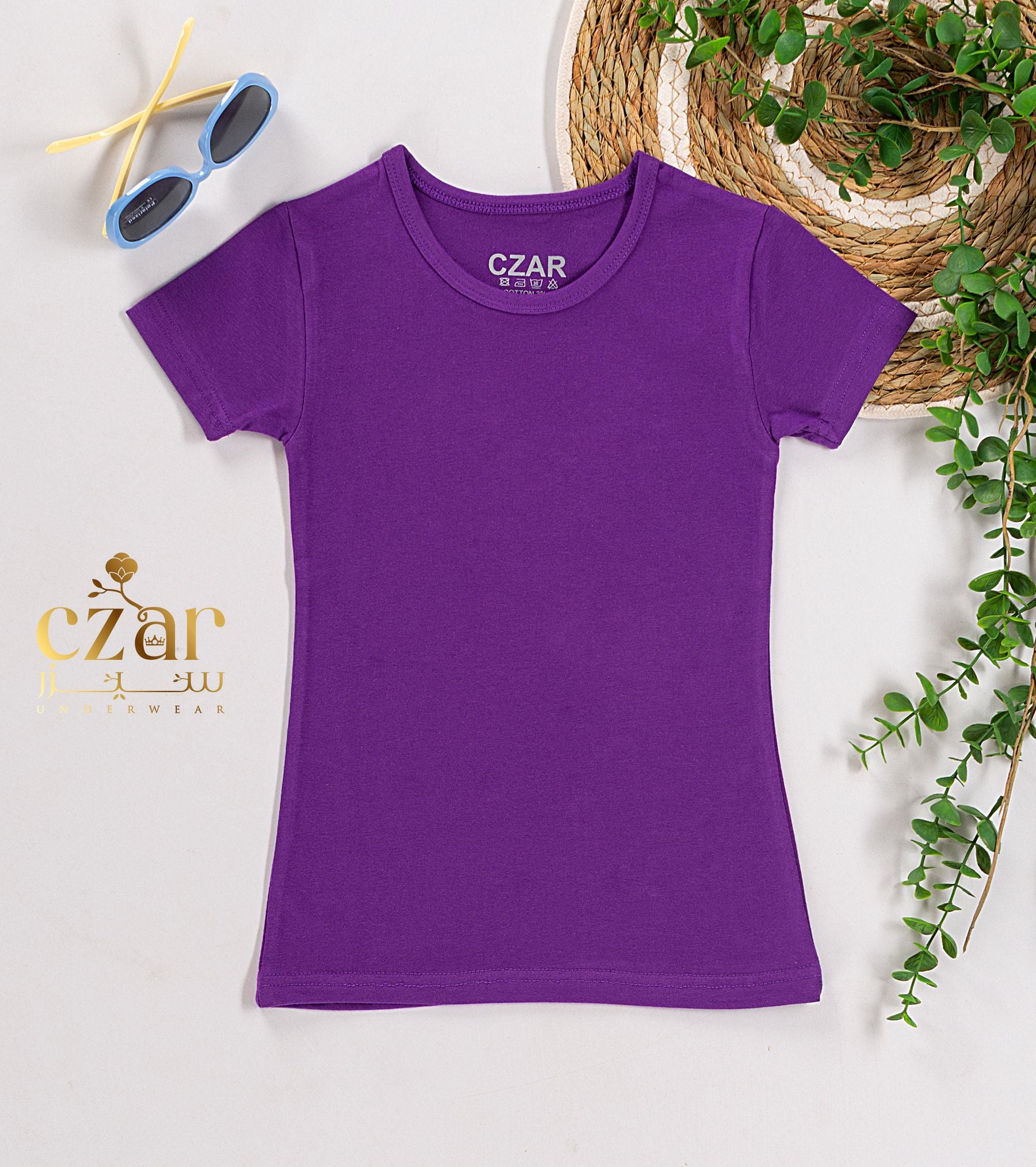 بادي نص كم بناتي قطن ليكرا