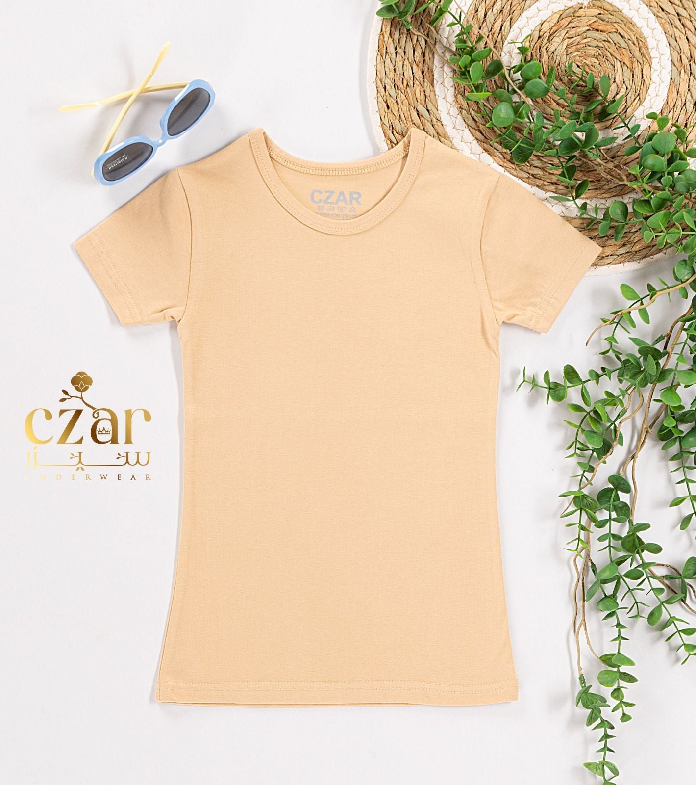 بادي نص كم بناتي قطن ليكرا